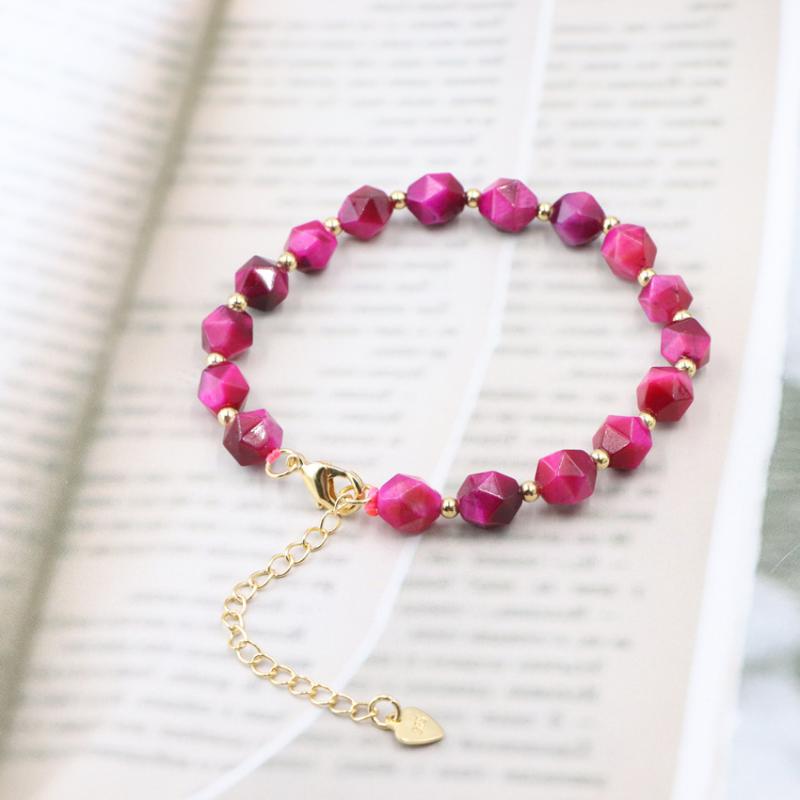 Charm Bracelets Genuine Bracelet Jewelry Natural Stone Clasp Rose Red Tiger Eye Beads Fashion Strand Bangle Women Accessories 7.5"B216
Charm Bracelets Genuine Bracelet Jewelry Natural Stone Clasp Rose Red Tiger Eye Beads Fashion Strand Bangle Women Accessories 7.5"B216