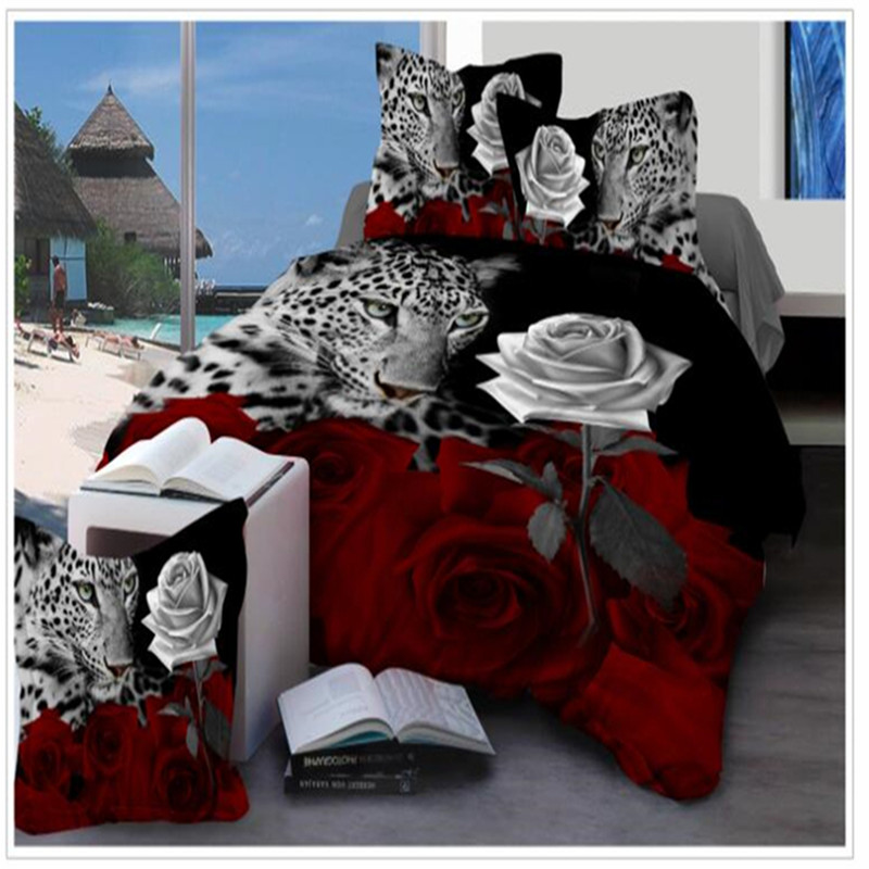 3D Rose Leopard Bedding Set Children Bed Linen Set Fashion Digital Printing Bedclothes Duvet Cover CN for Adults Bed, No-1
3D Rose Leopard Bedding Set Children Bed Linen Set Fashion Digital Printing Bedclothes Duvet Cover CN for Adults Bed, No-1
