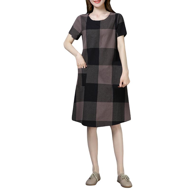 Jaycosin Women Vintage Plaid Print Short Sleeve Pockets Dress Clothing Ladies Elegant Summer Knee-Length Dress Vestidos Mujer, Green
Jaycosin Women Vintage Plaid Print Short Sleeve Pockets Dress Clothing Ladies Elegant Summer Knee-Length Dress Vestidos Mujer, Green