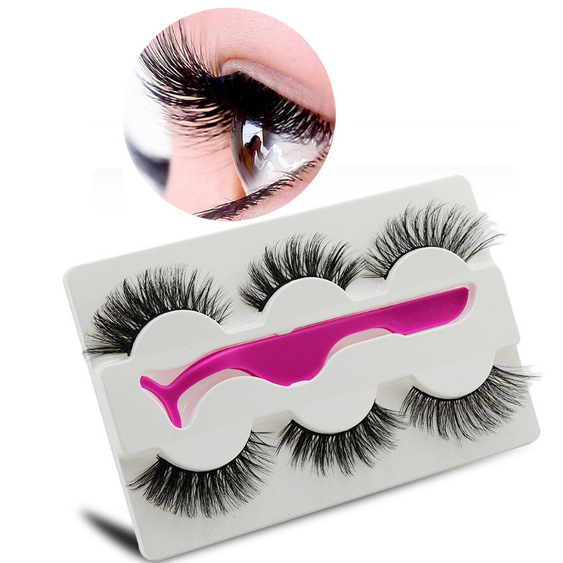 3 Pairs 3D False Eyelashes with Tweezer Handmade Natural Long Volume Fake Eye Lashes Fluffy Wispy Lash Makeup Extension Tools
3 Pairs 3D False Eyelashes with Tweezer Handmade Natural Long Volume Fake Eye Lashes Fluffy Wispy Lash Makeup Extension Tools