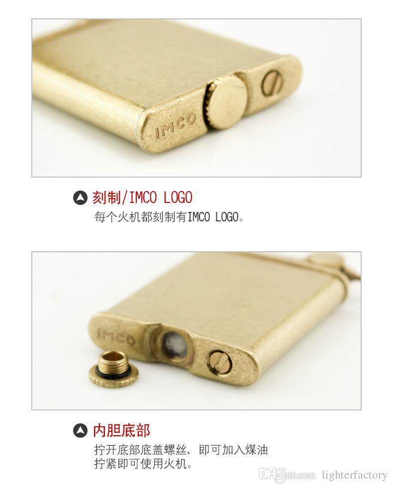 New Arrival Hot Genuine Product Wholesale Austria IMCO Kerosene Wind-proof Pure Copper Thin Fuel Lighter W260202