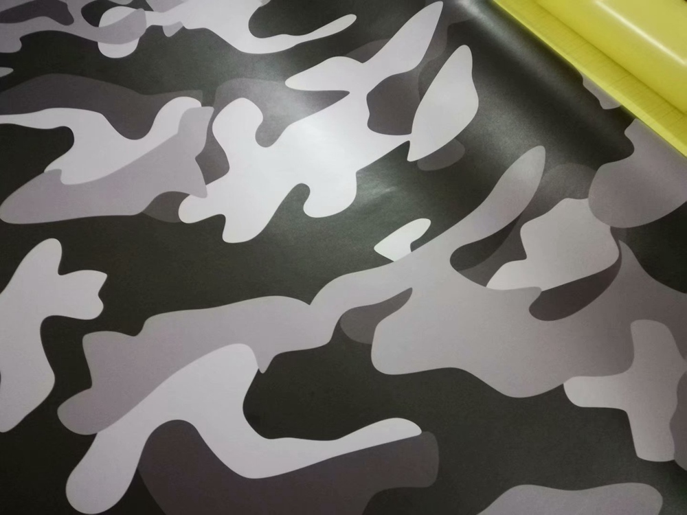 Snow Large black white gray Camouflage Vinyl wrap for Vehicle car wrap film Camo Truck Wrap covering foil Self adhesive 1.52x30m 5x98ft