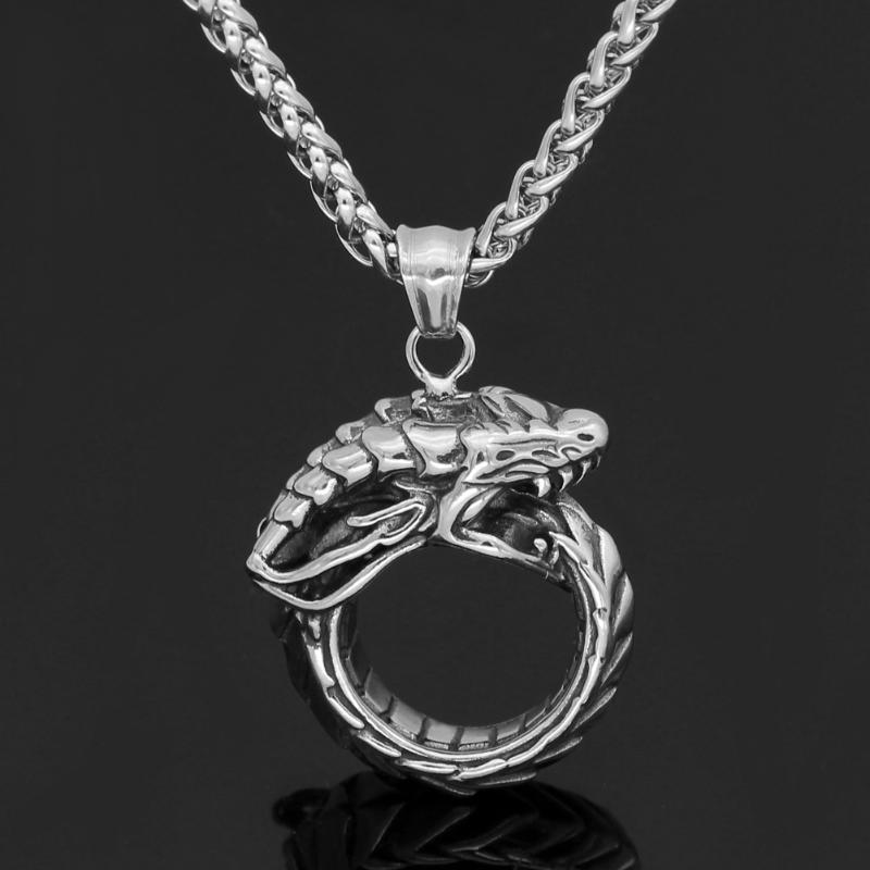 Pendant Necklaces Nordic Wolf Fenrir Amulet Stainless Steel Necklace For Men With Valknut Rune Gift Bag
Pendant Necklaces Nordic Wolf Fenrir Amulet Stainless Steel Necklace For Men With Valknut Rune Gift Bag