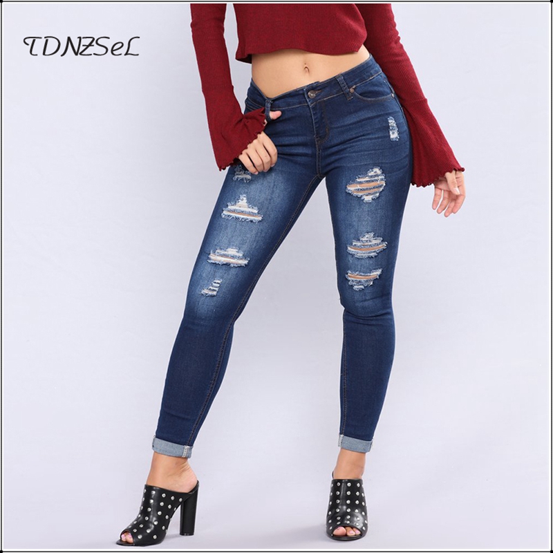 2020 Women Casual Skinny Torn Hole Jeans Slim Washed Denim Ripped Pencil Pants Gradient Blue Boyfriend 3XL Long Jeans Trousers, Navy blue
2020 Women Casual Skinny Torn Hole Jeans Slim Washed Denim Ripped Pencil Pants Gradient Blue Boyfriend 3XL Long Jeans Trousers, Navy blue