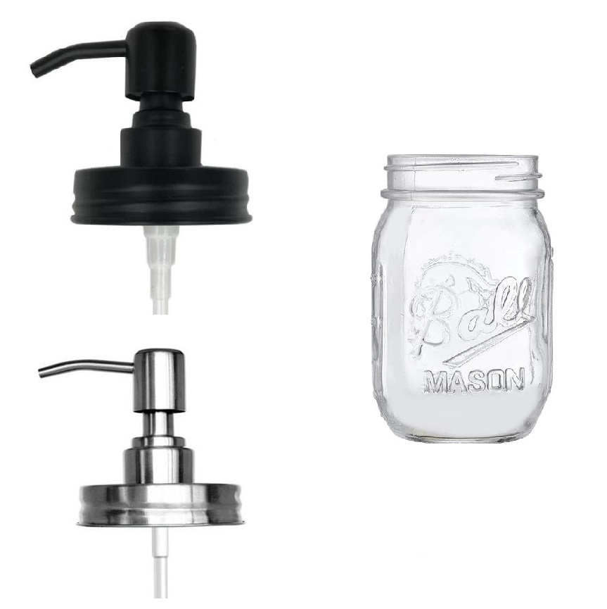 Black Mason Jar Soap Dispenser With Rust Proof Stainless Steel Pump for Kitchen and Bathroom- No Jars
Black Mason Jar Soap Dispenser With Rust Proof Stainless Steel Pump for Kitchen and Bathroom- No Jars