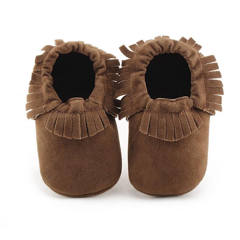 DHL 50pair PU Suede Leather Newborn Brand Baby Shoes Moccasins Bebes Suede Leather Baby Fringe Moccasins Non-slip First Walkers