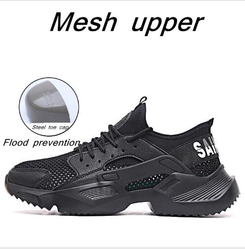 Lizeruee Work Safety Shoes 2020 fashion sneakers Ultra-light soft bottom Men Breathable Anti-smashing Steel Toe Work Boots F025