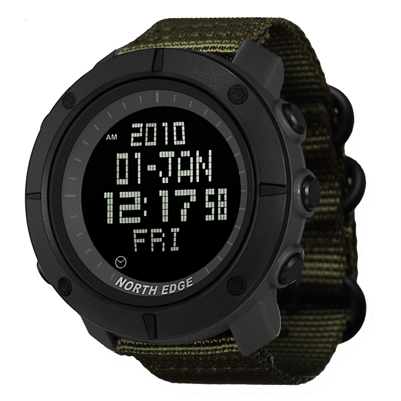 NORTH EDGE Men's sports Digital watch Hours for Running Swimming military army watches water resistant 50m stopwatch timer LY191213, Green strap
NORTH EDGE Men's sports Digital watch Hours for Running Swimming military army watches water resistant 50m stopwatch timer LY191213, Green strap
