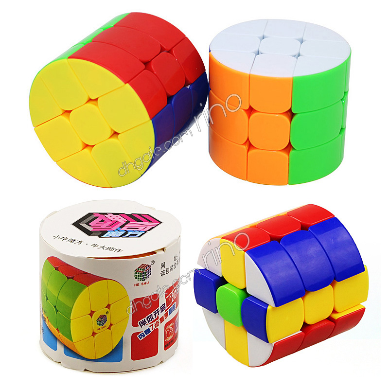 Cylindrique magie cube cube puzzle cube vitesse vitesse apprentissage renseignement éducatif jeu décompression anti stress jouets enfants jouets