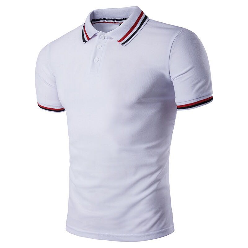2018 summer new men polo shirt stripe placket personality splicing men's short sleeve polo shirt collar Men Casual polo shirt, White;black
2018 summer new men polo shirt stripe placket personality splicing men's short sleeve polo shirt collar Men Casual polo shirt, White;black