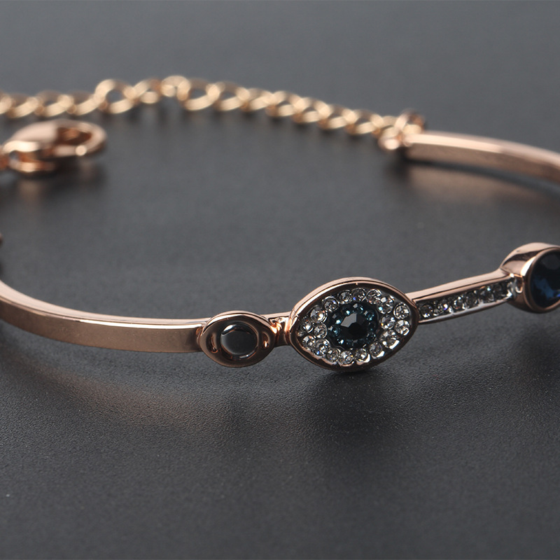 Wholesale-High-grade fashion gem-set bangle gemstone bracelet Set with diamonds for women as gift