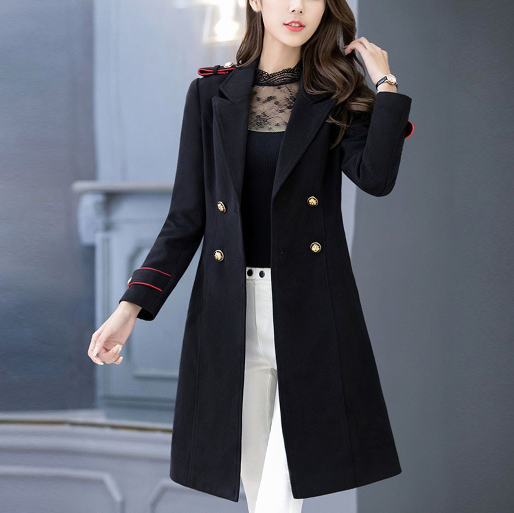 2019 New Thin Blend Coat Women Long Sleeve Turn-down Collar Outwear Jacket Casual Autumn Winter Elegant Overcoat Plus Size#3, Black
2019 New Thin Blend Coat Women Long Sleeve Turn-down Collar Outwear Jacket Casual Autumn Winter Elegant Overcoat Plus Size#3, Black