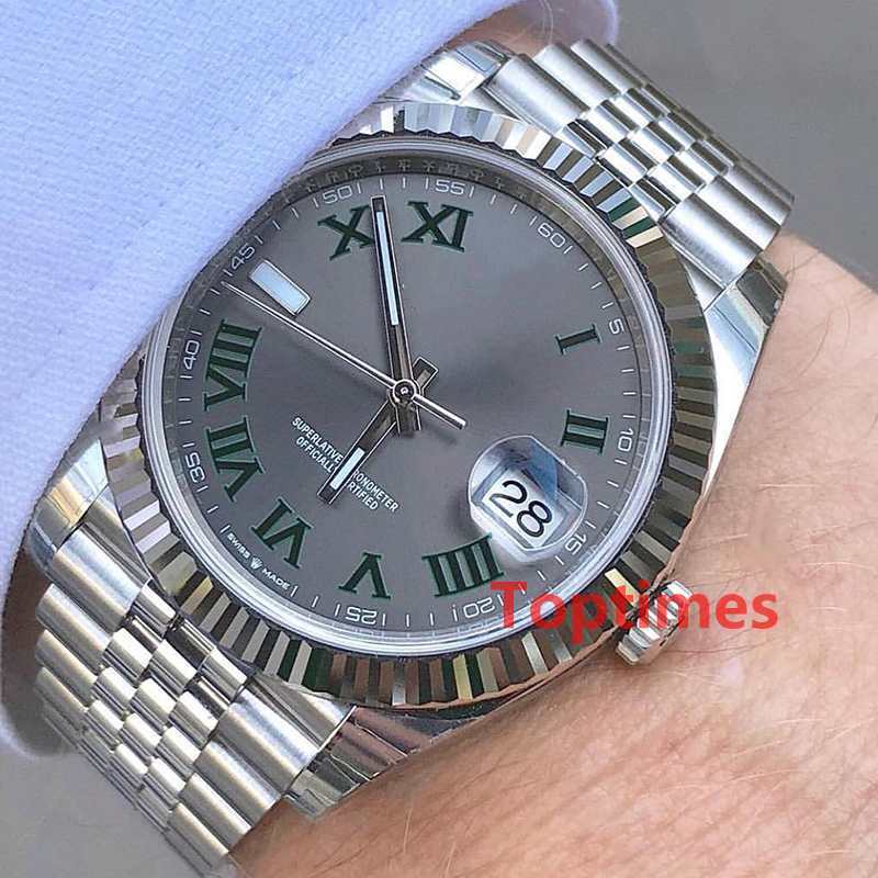 Fashion Men Geneva Watch Steel Roman Gray Dial Womens Luxury Mechanical Automatic movement Mens Reloj Datejust Watches WristWatches 126300
Fashion Men Geneva Watch Steel Roman Gray Dial Womens Luxury Mechanical Automatic movement Mens Reloj Datejust Watches WristWatches 126300