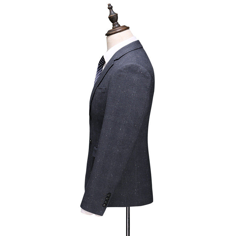 Men's suit high fashion men's suit set men suit three-piecesuits blaze with pants and vest men's suits formal plaid suits