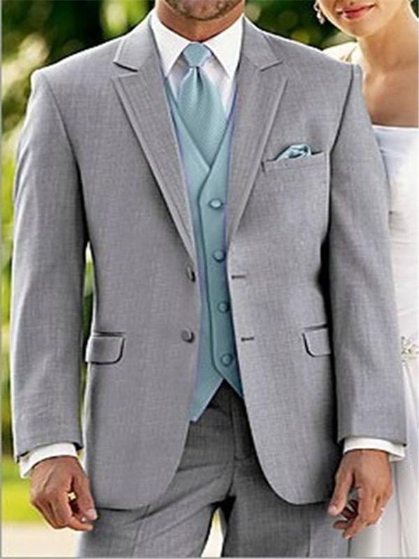 Light Grey Custom Mens Wedding Suits Groom Tuxedos Formal Business Suits Blazers, Picture style
Light Grey Custom Mens Wedding Suits Groom Tuxedos Formal Business Suits Blazers, Picture style