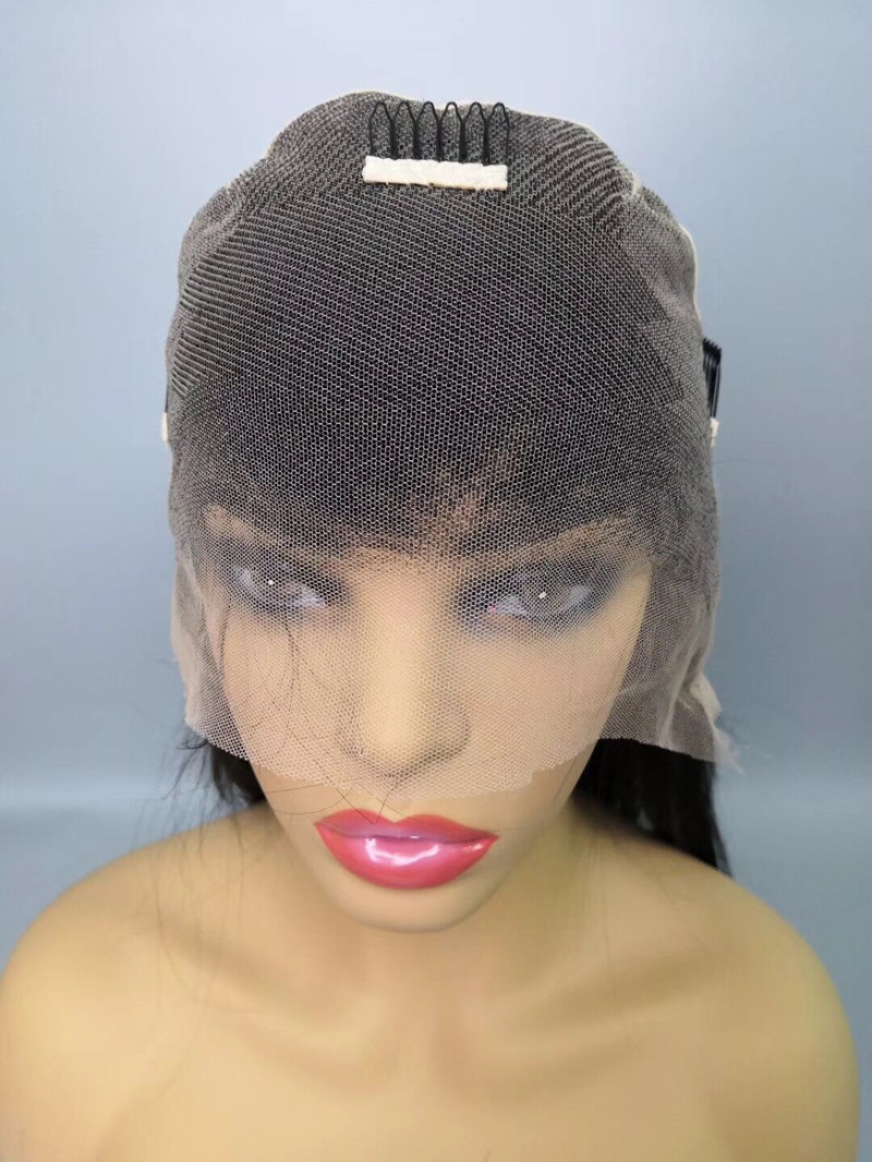 New arrival full lace wigs transparent lace silky straight natural color cuticle aligned virgin full lace transparent wig 130% density