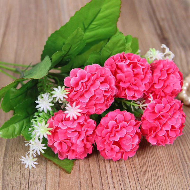 2020 Hydrangea artificial flower Blossom Bouquet/Home/Wedding Decoration Artificial Flowers Bridal Bouquet Flower Real Touch