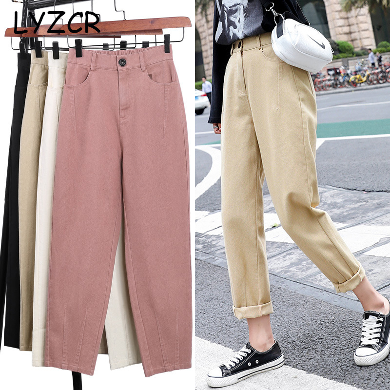 LYZCR Summmer Denim Khaki Jeans Woman 2020 Loose Women Mom Boyfirends Jeans Femme Ankle Length Women's Pencil Cotton Pants, Beige
LYZCR Summmer Denim Khaki Jeans Woman 2020 Loose Women Mom Boyfirends Jeans Femme Ankle Length Women's Pencil Cotton Pants, Beige