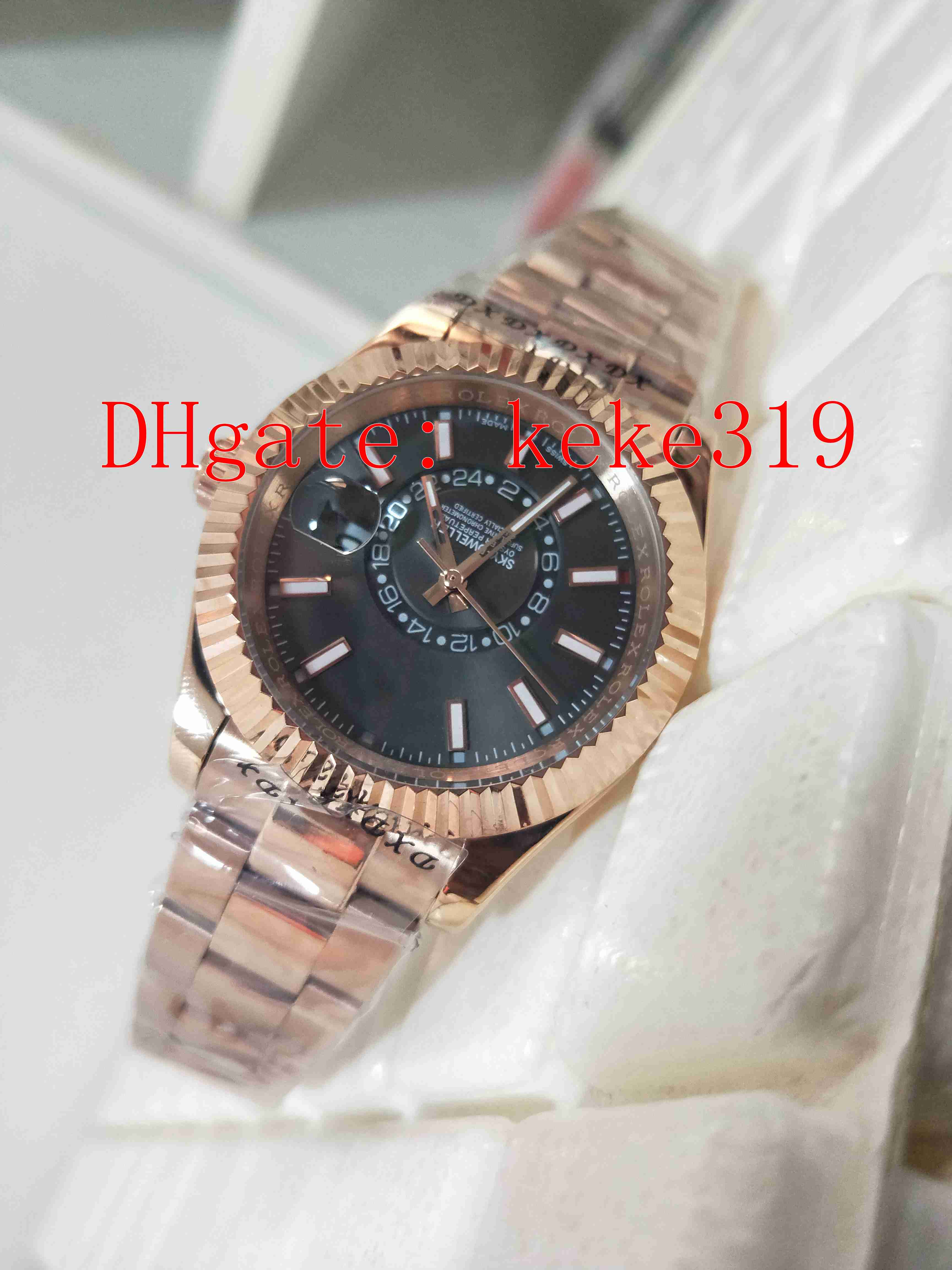 Excellent High quality Wristwatches Sky-Dweller GMT 326935 42mm 18k Rose Gold Blue Luminescent 2813 Movement Automatic Mens Watch Watches, Slivery;brown
Excellent High quality Wristwatches Sky-Dweller GMT 326935 42mm 18k Rose Gold Blue Luminescent 2813 Movement Automatic Mens Watch Watches, Slivery;brown