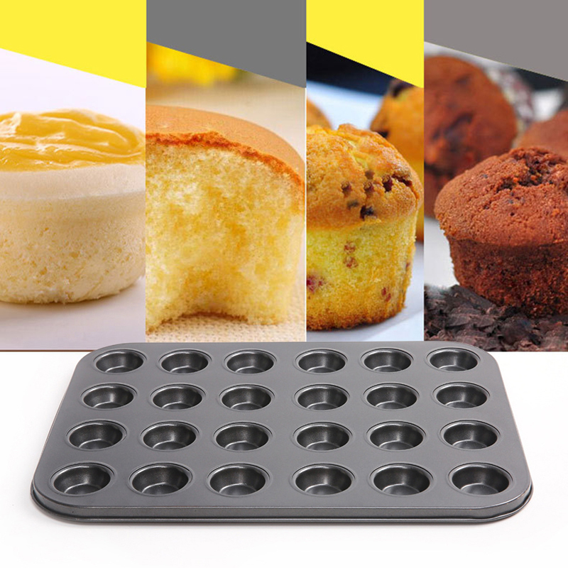 DIY Baking Tools New 24 Cups Non-stick Carbon Steel Egg Tart Mold Cupcake Baking Tray Dish Cookie Cake Mold Biscuit Pan Bakeware
DIY Baking Tools New 24 Cups Non-stick Carbon Steel Egg Tart Mold Cupcake Baking Tray Dish Cookie Cake Mold Biscuit Pan Bakeware