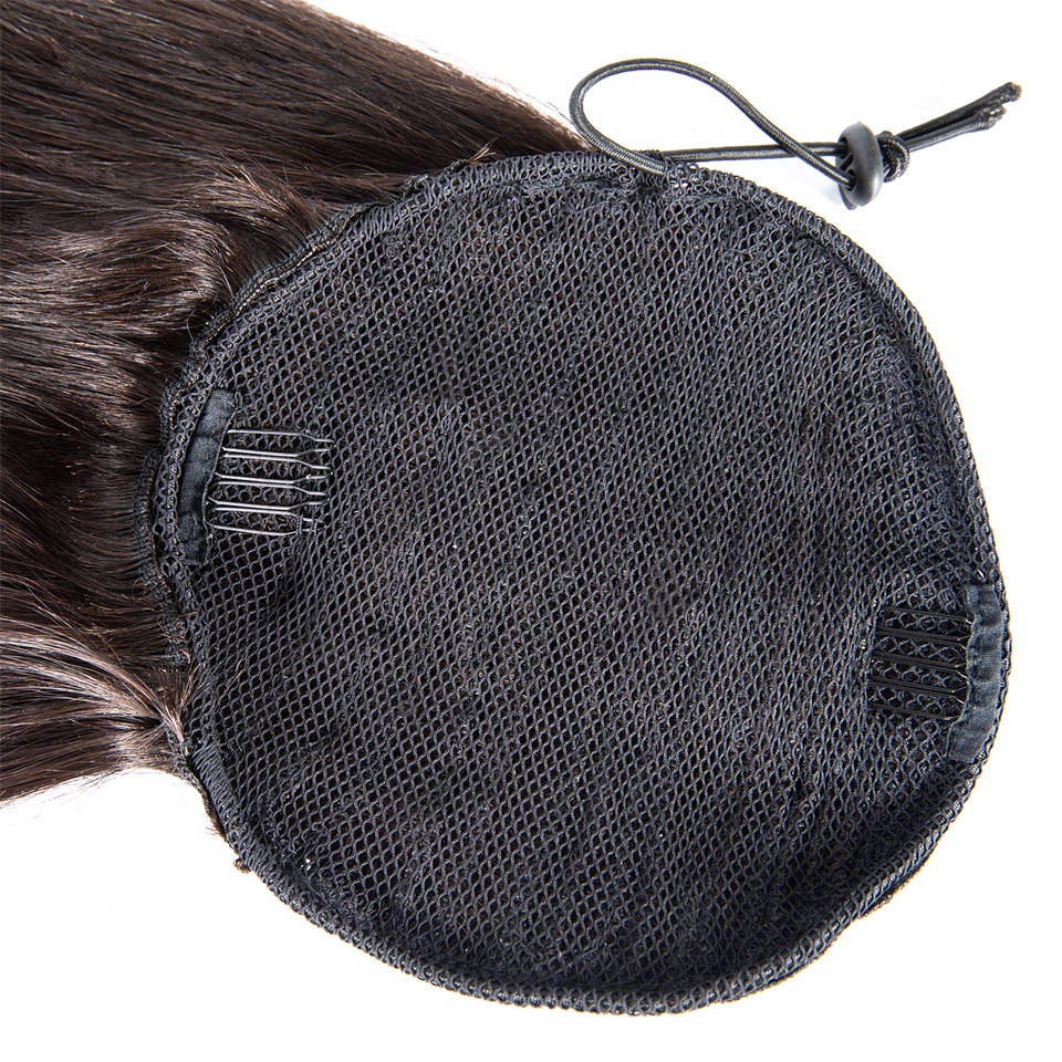 Natural Loose body wave Remy hair ponytail piece Peruvian hair ponytail extensions drawstring ponytails for black women 140g