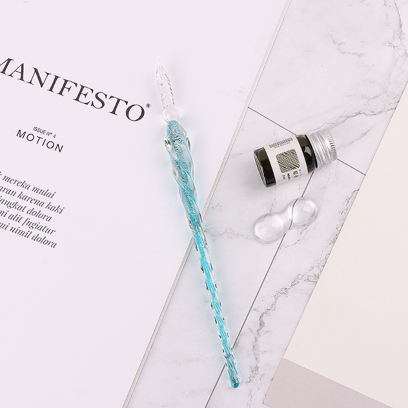 Crystal Glass Dip Pen Set Non-carbon Ink Fountain Signature Pen Writing Tools L41E, Red
Crystal Glass Dip Pen Set Non-carbon Ink Fountain Signature Pen Writing Tools L41E, Red