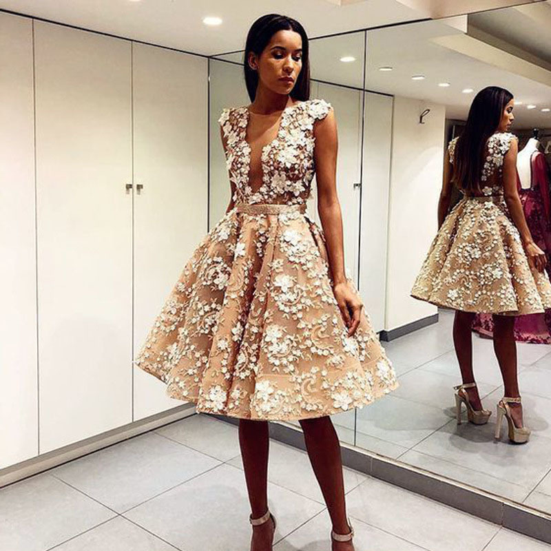 Lace Sleeveless Dress Ball Gown Floral Sleeveless Knee-Length V-Neck Ordifree Backless V Neck, White
Lace Sleeveless Dress Ball Gown Floral Sleeveless Knee-Length V-Neck Ordifree Backless V Neck, White