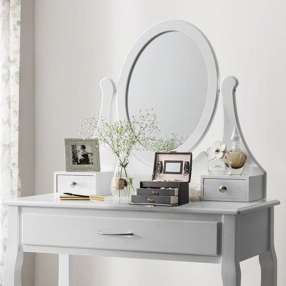 Black Color PU Leather Jewelry Packaging Box With 2 Drawers Three-layer Storage Jewelry Organizer Carrying Cases Women Cosmetic