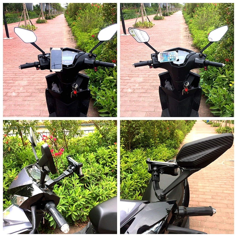 Motorcycle Phone Mount Universal Cell Phone Holder Bracket Stand forScooterMotorbikeInstall on Handelbar Mirror Base 476603342