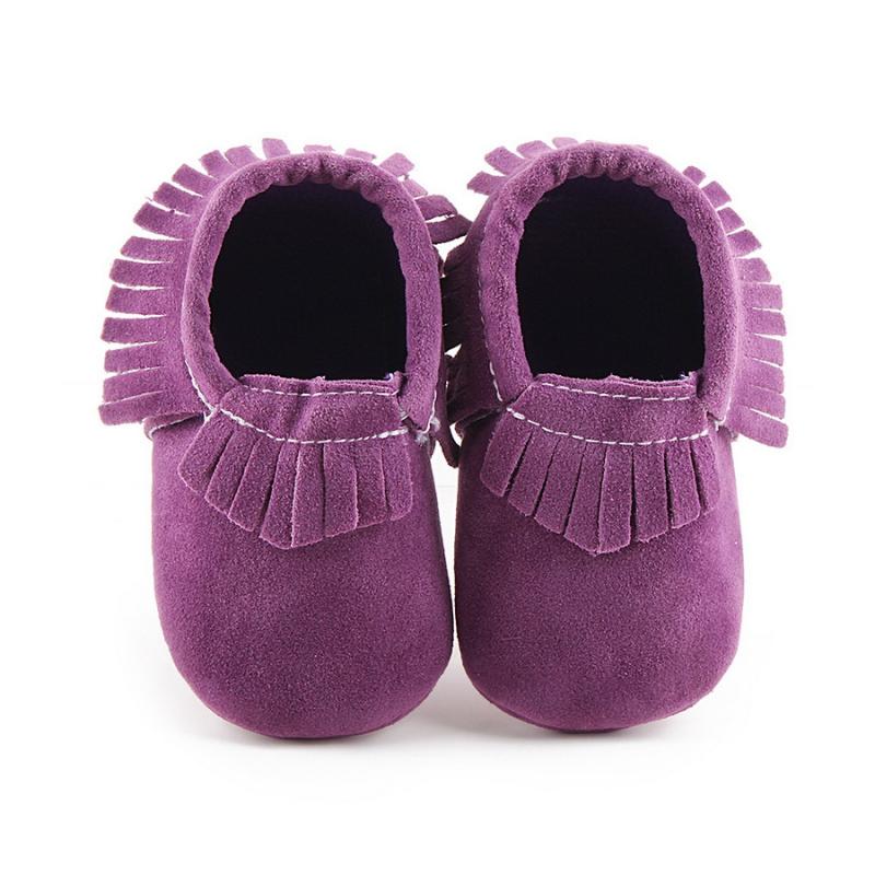 DHL 50pair PU Suede Leather Newborn Brand Baby Shoes Moccasins Bebes Suede Leather Baby Fringe Moccasins Non-slip First Walkers