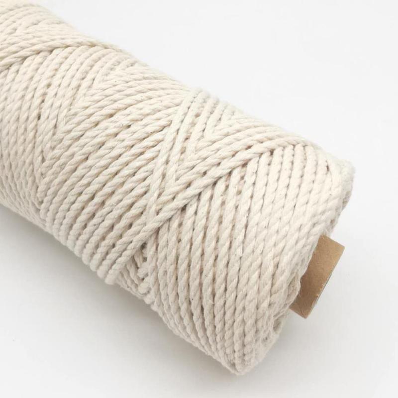 macrame cord-2.5MM COTTON ROPE 100 Meters per roll - 3 STRAND - NATURAL white COLOR BASIC
macrame cord-2.5MM COTTON ROPE 100 Meters per roll - 3 STRAND - NATURAL white COLOR BASIC