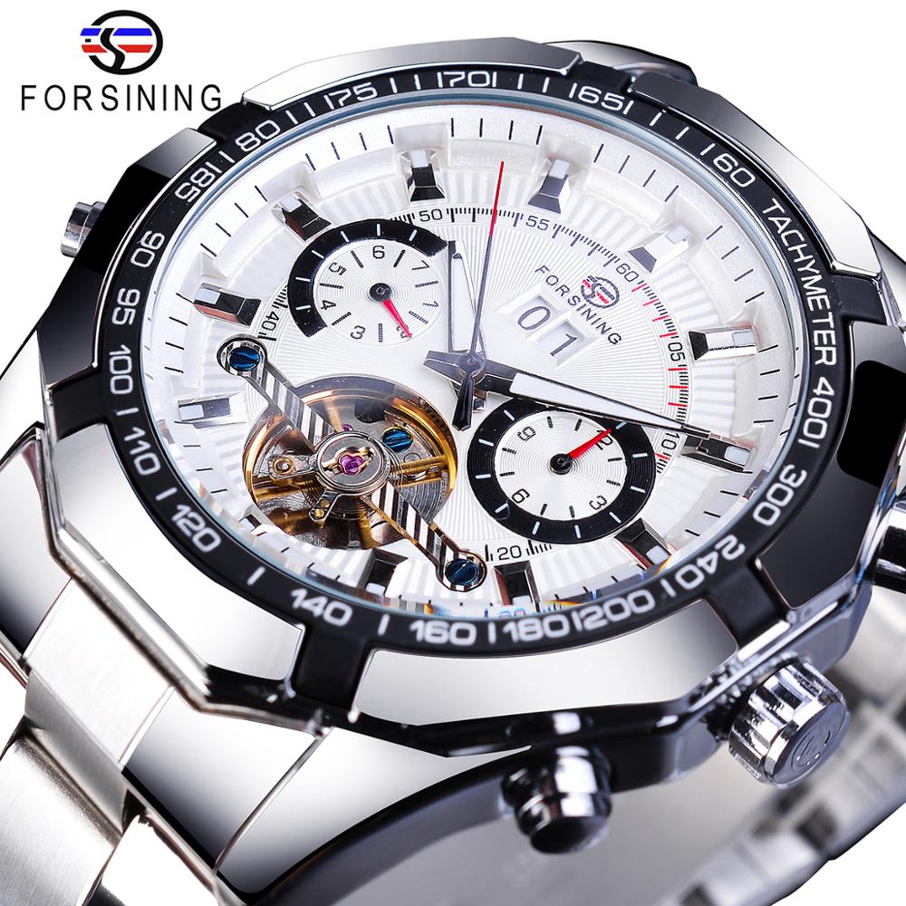 Forsining Fashion Machanical Watches Automatic Male Clock Stainless Steel 2 Dial Tourbillon Week Date Casual Mens Wrist Watch, Black
Forsining Fashion Machanical Watches Automatic Male Clock Stainless Steel 2 Dial Tourbillon Week Date Casual Mens Wrist Watch, Black