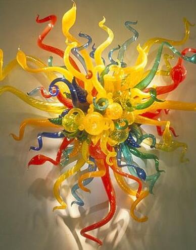 Brightly Colored Glass Wall Lamps Custom Made Multi Color Murano Glass Wall Sconce Italy Designed LED Wall Lighting for Home Decor