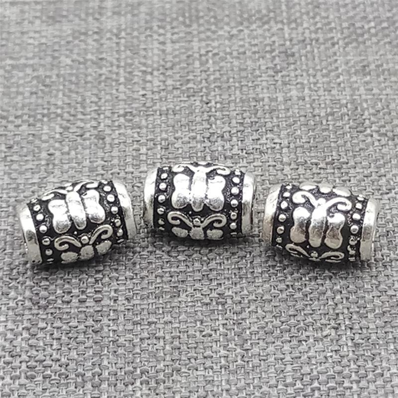 Other 5pcs Of 925 Sterling Silver Butterfly Barrel Beads For Bracelet Necklace