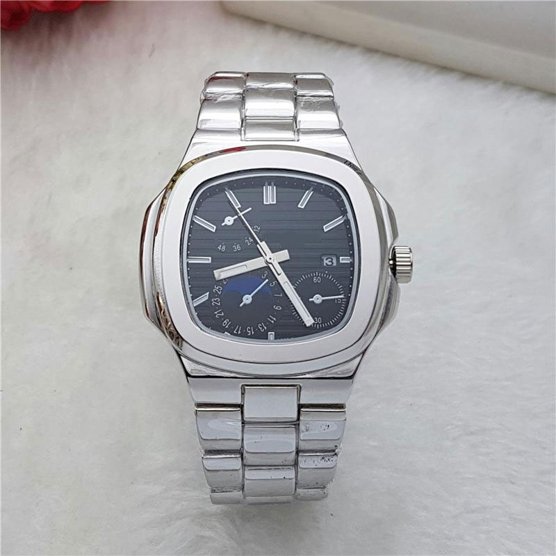 Top quality Watch Men Automatic date Watches 5711 Silver Strap Blue Stainless Mens quartz Orologio di Lusso Wristwatches womens Stopwatchres, Slivery;brown
Top quality Watch Men Automatic date Watches 5711 Silver Strap Blue Stainless Mens quartz Orologio di Lusso Wristwatches womens Stopwatchres, Slivery;brown