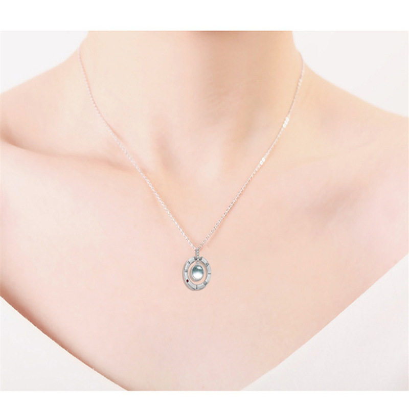 Creative Projection 100 Languages I Love You Women Gold Silver Necklace Necklace Jewelry for Women Gifts