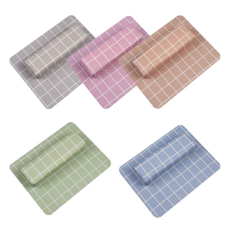 5 Color Professional Nail Pillow Cushion Holder grid Design Soft PU Leather Hand Arm Rest Set Nail Art Salon Manicure Tool