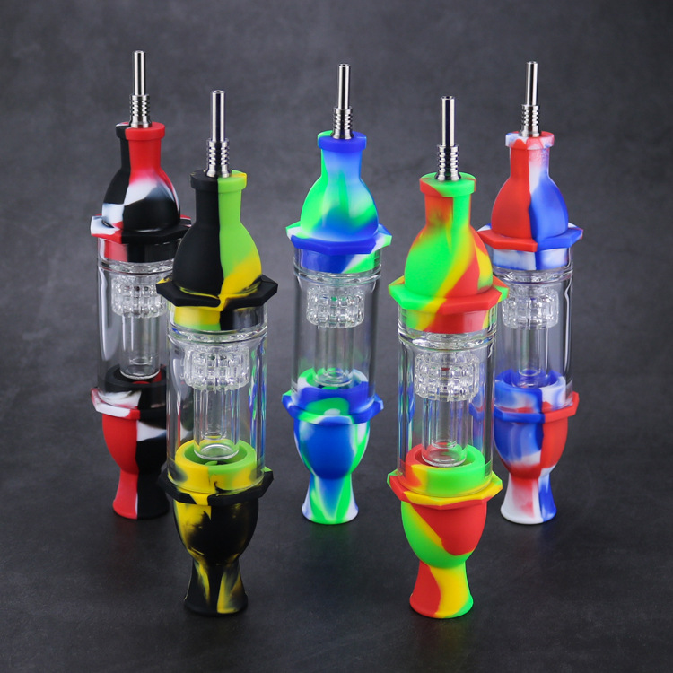 New arrival Nectar Collector with Titanium Nail Tip Dab Oil Rigs Glass and Silicone Smoking Pipe glass pipe smoking accessories
New arrival Nectar Collector with Titanium Nail Tip Dab Oil Rigs Glass and Silicone Smoking Pipe glass pipe smoking accessories