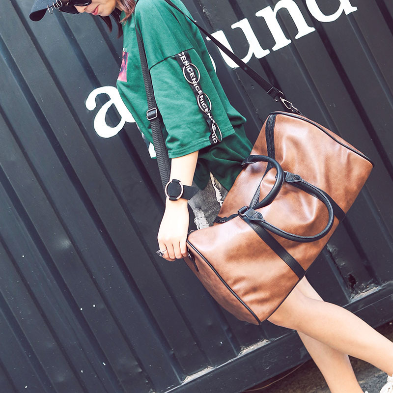 Travel Bag New PU Leather Portable Travel Bags for Unisex Large Capacity Casual Simple Luggage Single Shoulder Duffle Bag Gym, Black
Travel Bag New PU Leather Portable Travel Bags for Unisex Large Capacity Casual Simple Luggage Single Shoulder Duffle Bag Gym, Black