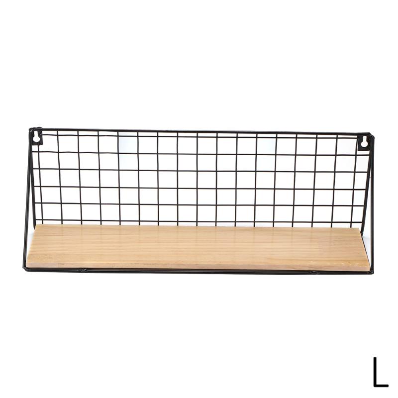 Nordic Wall Shelf Rack Iron Wooden Shelf For Kitchen Bedroom Kid Room Home Wall Decoration Shelves Wire DIY Storage