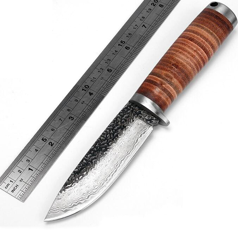 Hunting knife fixed blade handmade forged Damascus steel camping knifeblade 58HRC handle leather survival tactical tool
Hunting knife fixed blade handmade forged Damascus steel camping knifeblade 58HRC handle leather survival tactical tool