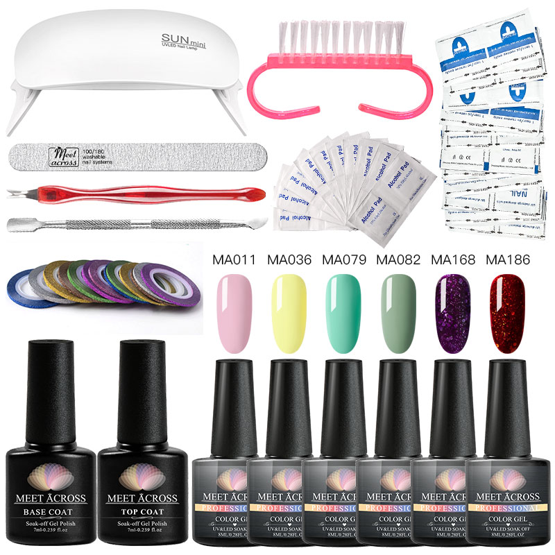 MEET ACROSS UV LED Lamp Dryer With Nail Gel Polish Kit Soak Off Manicure Set Gel Nail Polish For Art Tools
MEET ACROSS UV LED Lamp Dryer With Nail Gel Polish Kit Soak Off Manicure Set Gel Nail Polish For Art Tools