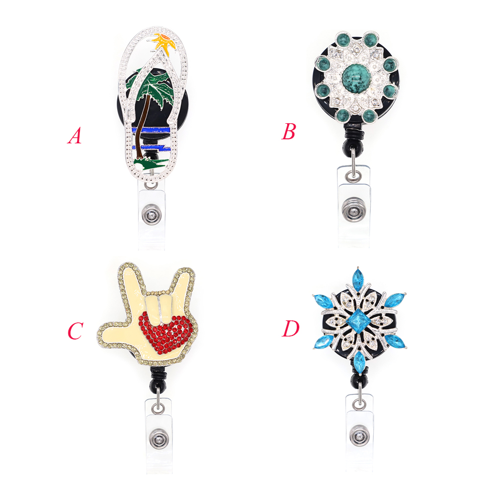 1pc /5pcs /10pcs Rhinestone Snowflake Hands Flip Flop Shape Badge Reel Retractable ID Badge Holder fOR nurse doctor hospital Student
1pc /5pcs /10pcs Rhinestone Snowflake Hands Flip Flop Shape Badge Reel Retractable ID Badge Holder fOR nurse doctor hospital Student