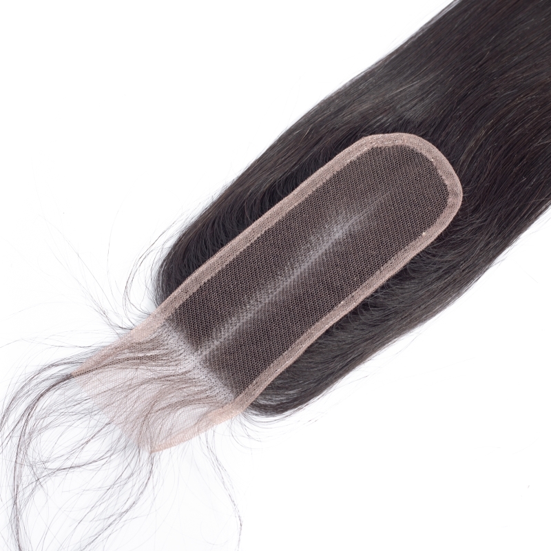 2*6 Lace Closure Brazilian Human Hair Peruvian Indian Virgin Hair Straight Top Closures Middle Part Natural Color 12-24inch