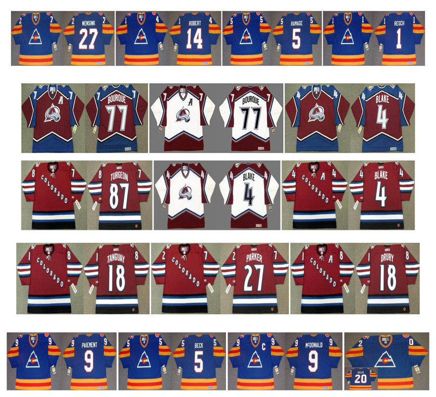 Vintage Colorado Avalanche Jerseys 77 Ray Bourque 4 ROB BLAKE 87 PIERRE TURGEON 18 Alex Tanguay 27 Alex Tanguay 18 CHRIS DRURY Retro Hockey, As pic
Vintage Colorado Avalanche Jerseys 77 Ray Bourque 4 ROB BLAKE 87 PIERRE TURGEON 18 Alex Tanguay 27 Alex Tanguay 18 CHRIS DRURY Retro Hockey, As pic