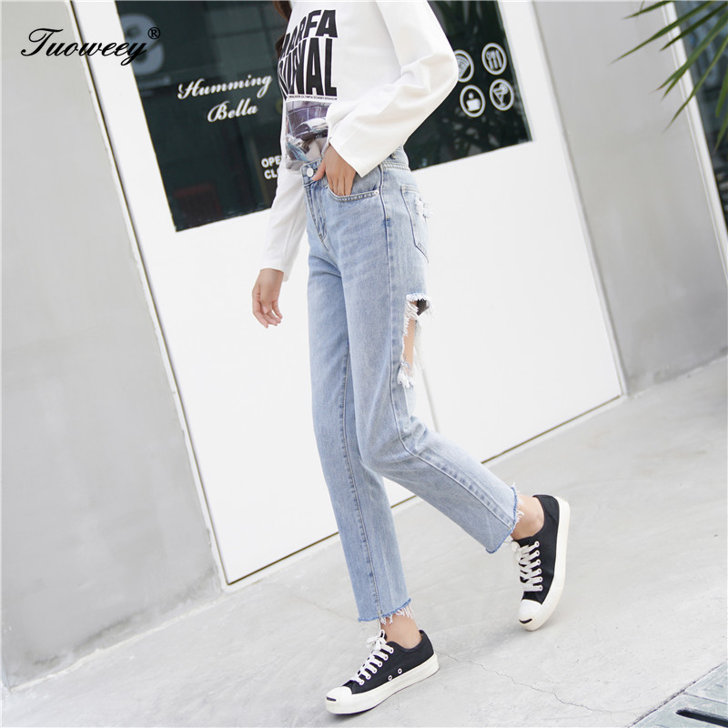 Hole Ripped Jeans sexy Women Boyfriend Denim Vintage High Elastic Waist Casual Pants Female Pencil Pant Plus Size trousers, Blue
Hole Ripped Jeans sexy Women Boyfriend Denim Vintage High Elastic Waist Casual Pants Female Pencil Pant Plus Size trousers, Blue