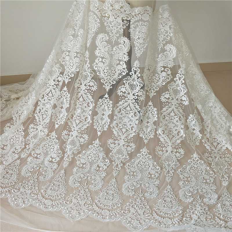 Heavy embroidered beading lace, wedding dress lace ivory color, European design tulle mesh lace for bride 1 yard
Heavy embroidered beading lace, wedding dress lace ivory color, European design tulle mesh lace for bride 1 yard
