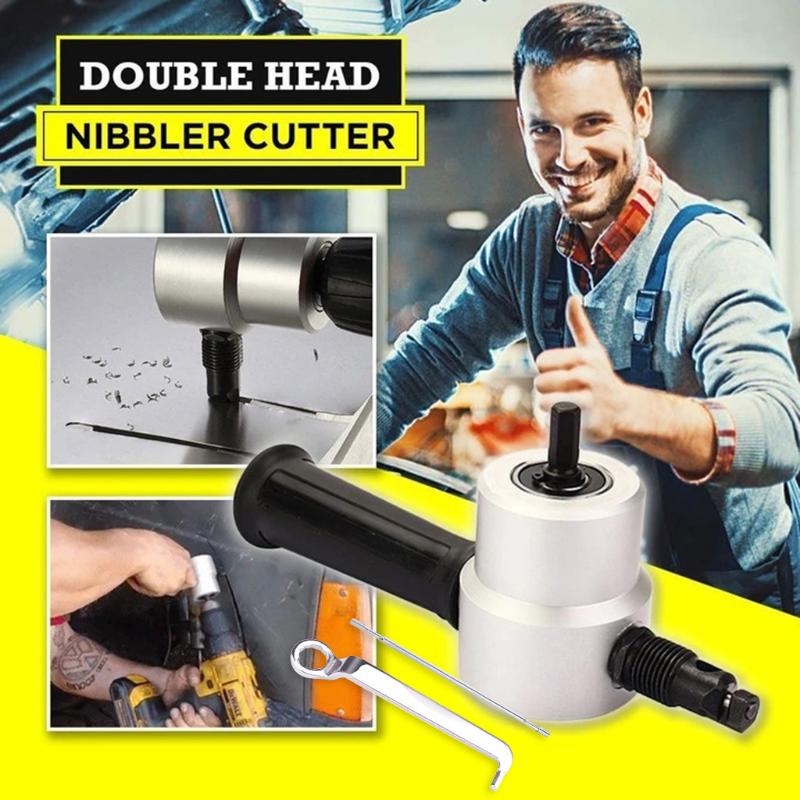 Nibble Metal Cutting Double Head Sheet Nibbler Saw Cutter Tool Drill Attachment Free Cutting Nibbler Sheet Metal Cut Dropship
Nibble Metal Cutting Double Head Sheet Nibbler Saw Cutter Tool Drill Attachment Free Cutting Nibbler Sheet Metal Cut Dropship
