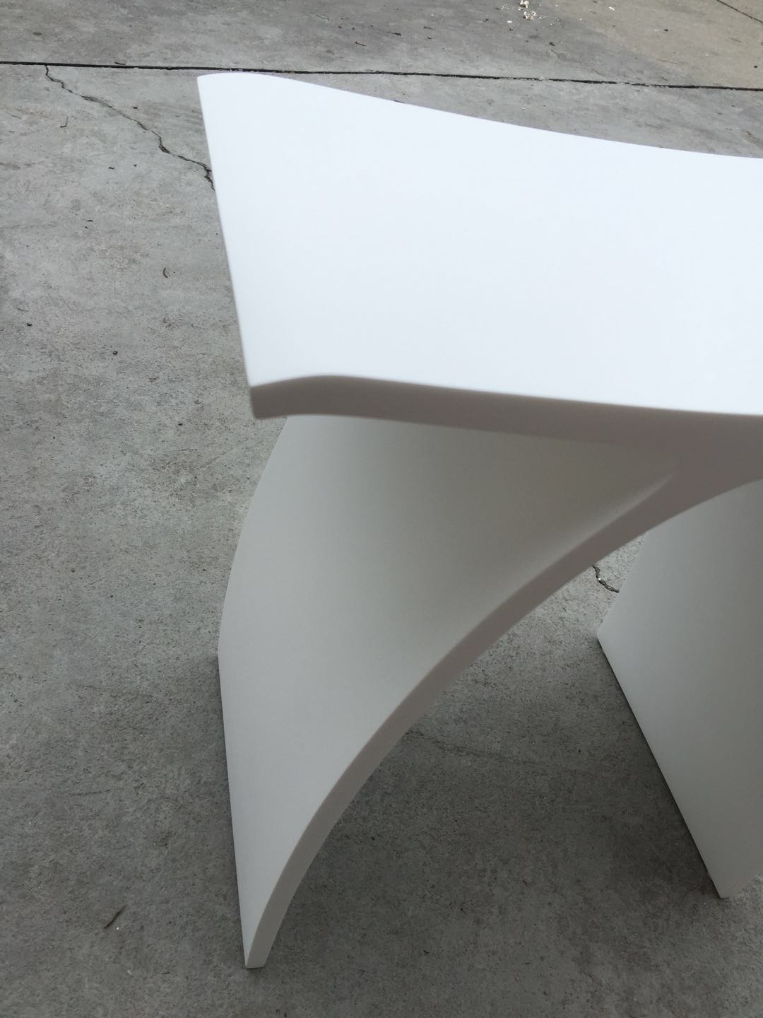 New Matte Modern Curved Design Bathroom Seat Shower Enclosure Stool Matt White Acrylic Solid Surface Sauna Chairs WD1111