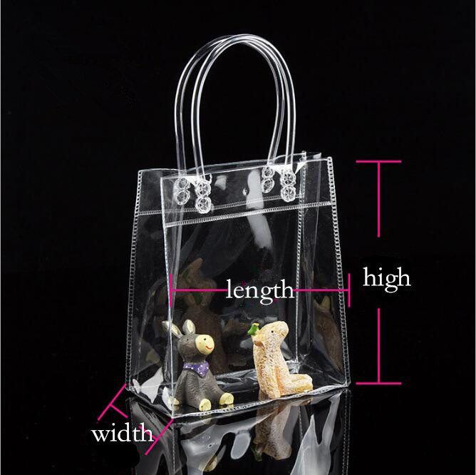 New Fashion PVC Women Clear Bag Transparent Tote Design Cosmetic Shoulder Hangbags Storage Bags for Work Stadium Approved